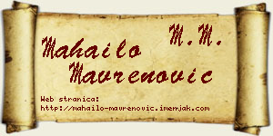 Mahailo Mavrenović vizit kartica